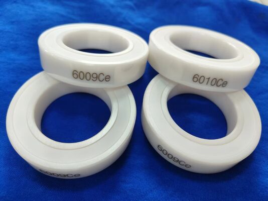 6008 6009 6010 Full Zirconia Ceramic Ball Bearing with ZrO2 rings and balls, PEEK cage and PTFE seals, P6/P5 grade precision